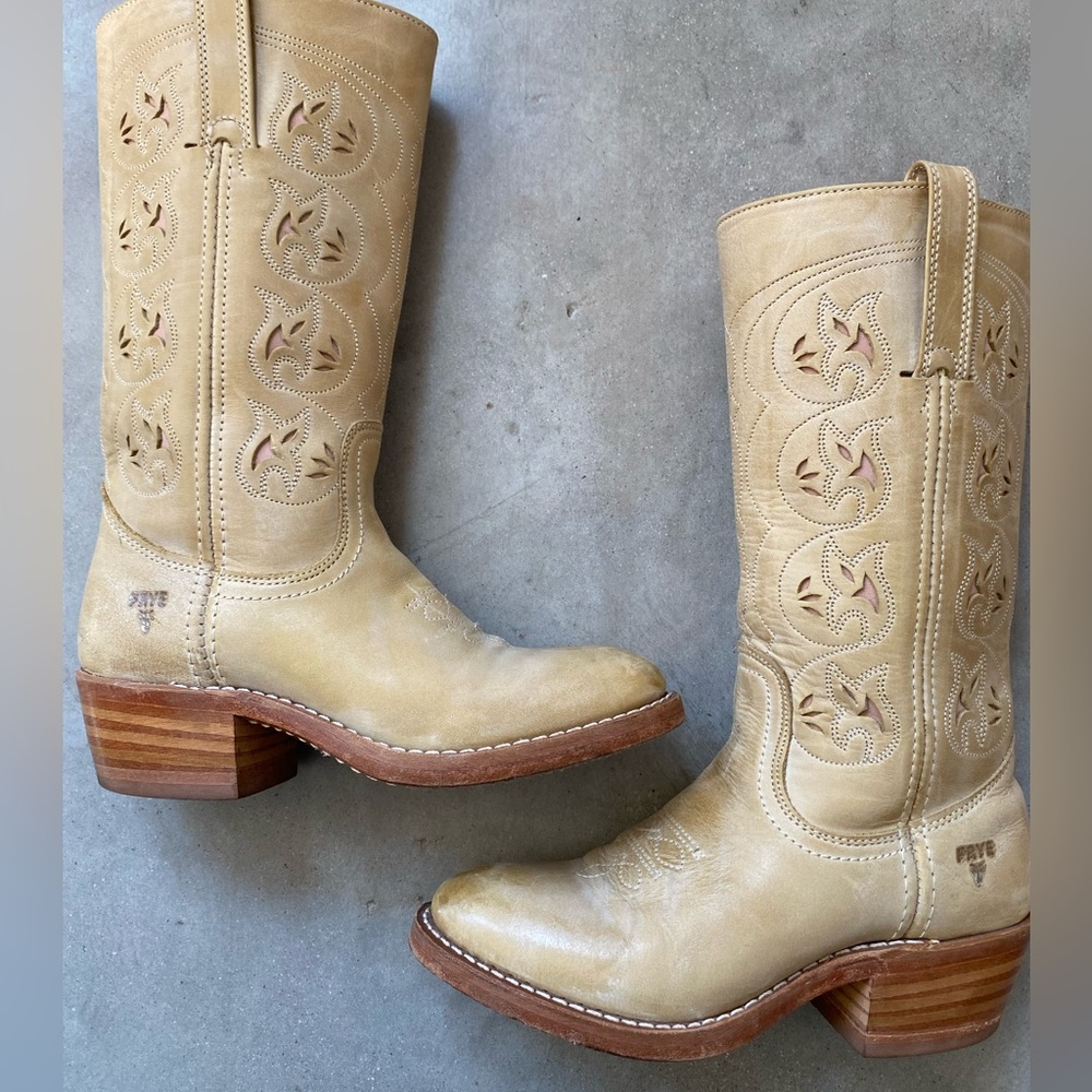 Frye Banana Austin Cowgirl Western Boots